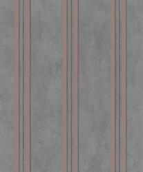 FüggönyFutár Webáruház Vlies tapéta, Marburg City Glam 32637 Klasszikus csíkos design szürke rosé rézszín fémes hatás tapéta