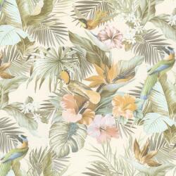 FüggönyFutár Webáruház Zöld színű növényi mintás vlies-vinyl tapéta, Eldorado 15508