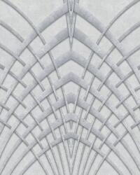 FüggönyFutár Webáruház Vlies tapéta, Marburg Modernista/Urban Spaces 32253 Art Deco hegyes ívek világos szürke kékes szürke ezüst fénylő mintafelületű tapéta