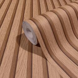 FüggönyFutár Webáruház Barna színű klasszikus fa lambériamintás vlies tapéta, Marburg Botanica, 33958