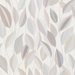 FüggönyFutár Webáruház Tört fehér alapon szürke levélmintás Vlies tapéta, Gentle 10431-31