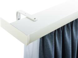 FüggönyFutár Webáruház 220 cm Decolino előlapos mennyezeti karnis, erős fémötvözetből, kétsoros, fehér színű