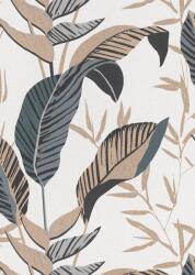 FüggönyFutár Webáruház Sötétszürke és barna színű csillámos növényi mintás vlies tapéta, Erismann Elle Decoration, 10332-15