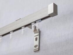 FüggönyFutár Webáruház Modern sínes karnisszett erős fémötvözetből, Elegante, ezüstszürke, egysoros, 120 cm - fuggonyfutar - 14 840 Ft