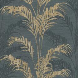 FüggönyFutár Webáruház Sötétszürke-bézs színű levélmintás Vlies-vinyl tapéta, Maison Luxe 17741