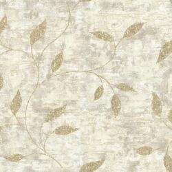 FüggönyFutár Webáruház Bézs-arany levélmintás Vlies-vinyl tapéta, Maison Luxe 17743