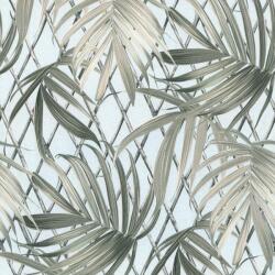 FüggönyFutár Webáruház Kék színű levélmintás vlies-vinyl tapéta, Eldorado 15506