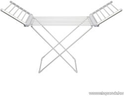 Somogyi Elektronic FTW11 Fűtött, álló és összecsuható elektromos alumínium ruhaszárító, ezüst, IPX2, 230 W Ruhaszárító