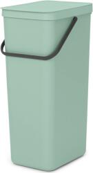 Brabantia Sort & Go konyhai szemetes felnyitható fedéllel fogantyúval szelektív és komposzt gyűjtéséhez 40L - L méret jáde zöld - 212826 (212826)