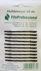  Hullámcsat FIFO fekete kicsi gombos végű 10/lev