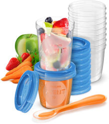 Philips Чашки за съхраняване на храна Philips Avent, 10 броя SCF721/20 (SCF721/20)