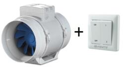Blauberg Turbo 315 csőventilátor P2-10 2 fokozatú kapcsolóval - mepokerkft