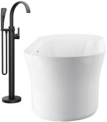 RAVAK Padlón álló kádcsaptelep FM 080.20BLM. RB07A, matt fekete (R-box nélkül) - szerelvenycenter