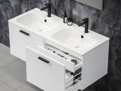 RAVAK Chrome Slim 120 duplamosdó fehér, furattal - szerelvenycenter