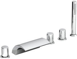 RAVAK Kádperemre szerelhető vízesés csaptelep, szett-tel WF 025.00CR