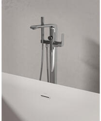 RAVAK Flat padlón álló kádcsaptelep szettel FL 080.00CR. RB07A, króm - szerelvenycenter