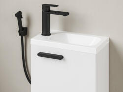 RAVAK Chrome II álló mosdócsaptelep bidézuhannyal 175 mm, leeresztő nélkül CR II 112.20BL, fekete