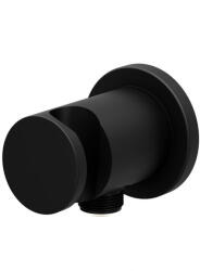 RAVAK Fali kiállás integrált zuhanyrózsa tartóval 706.21BLM, Black Matt