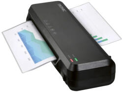 Tronic TLA 230 A1 BK A4 lamináló gép (laminátor), 5 db lamináló fóliával (meleglamináláshoz), fekete, 265 W