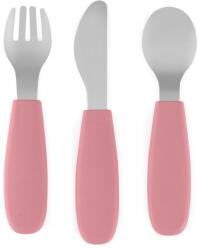 Petite&Mars Take&Match Stainless Steel Cutlery Set прибор за деца Dusty Rose 12m+ 3 бр