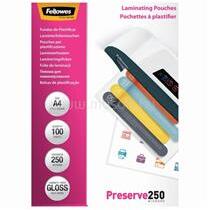Fellowes Lamináló fólia, A4, 250 mikron, fényes, 100 db/doboz, FellowesR (FELLOWES_5401802) (FELLOWES_5401802)