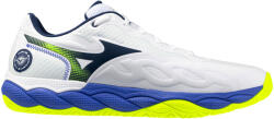 Mizuno Wave Enforce Court AC White/Dazzling Blue/Lightning Férfiteniszcipő EUR 45