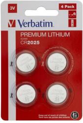 Verbatim CR2025 Lithium gombelem (CR) 4db (49532)