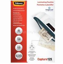Fellowes Lamináló fólia, A5, 125 mikron, fényes, 100 db/doboz, FellowesR (FELLOWES_5307302) (FELLOWES_5307302)