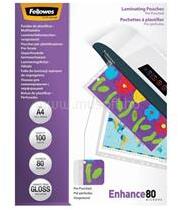 Fellowes Lamináló fólia, A4, 80 mikron, lefűzhető, fényes, 100 db/csom Fellowes (FELLOWES_5452502) (FELLOWES_5452502)
