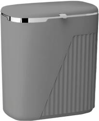 Teno Teno® függő szemetes, falra vagy bútorra szerelhető, modern design, kétféle fedelet nyitható, tágas, 7 l, szürke (TENO2088)