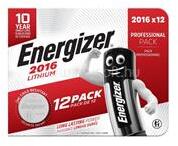 Energizer Elem gombelem CR2016 lítium 12 db/csomag, Energizer (ENERGIZER_64374) (ENERGIZER_64374)