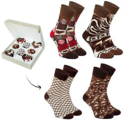 Homla női zokni, többszínű szett, pamut, 36-40-es mérethez, csokidoboz kivitel, 36-40 EU (PERSO-230938)
