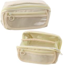 Lean Piornik rozkladany LEAN krémszínű nagy rekesszel és átlátszó kieszennel, 20x10x8cm (26970)