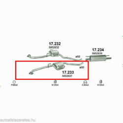 Marix 17-233 középső kipufogó dob - OPEL Omega B (K17-233)