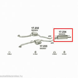 Marix 17-234 hátsó kipufogó dob - OPEL Omega B (K17-234)