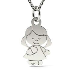 Atcom Jewelry ATCOM Ezüst Lány Medál Nyaklánc - 15 mm