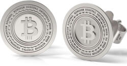  Bitcoin Ezüst Fülbevaló - 925 Sterling Ezüst