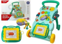 LeanToys Antepremergator multifunctional pentru bebe, cu centru de activitati, turcoaz MCT 5996