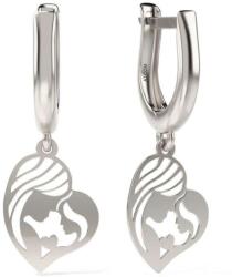 Atcom Jewelry ATCOM Anya-Lány Sziluett Ezüst Fülbevaló - 15 mm