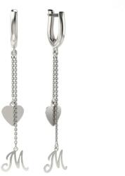 Atcom Jewelry ATCOM Ezüst Szív Medálos Fülbevaló - 10 mm