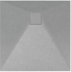 Welland Kőhatású Zuhanytálca - 80x80 cm - Szürke