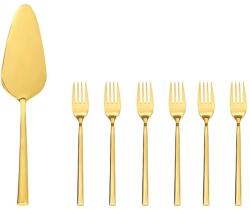 Ambition Como desszert villa és tortalapát szett 7 részes arany (5904134615435)