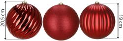 SPRINGOS Ca0986 karácsonyi gömbök 20 cm 3 db (CA0986)