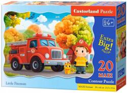 Castorland Puzzle Castorland cu 20 de piese XXL - Micul pompier (C-02467) Puzzle