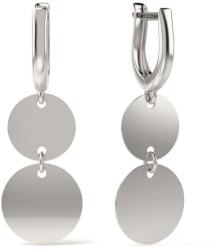 Atcom Jewelry ATCOM Dupla Korongos Ezüst Fülbevaló