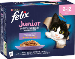 FELIX 48x85g Felix Fantastic Junior nedves macskatáp 36+12 ingyen