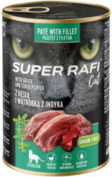 RAFI 24x400g Super Rafi Sterilised Cat Liba & pulykamáj nedves macskatáp