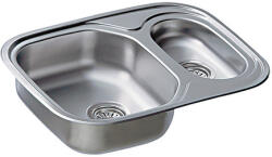 Artenova AEB 640 mosogatótálca (650x490 mm, 1, 5 medence) komplett 3 1/2" szifoncsomaggal (1013)