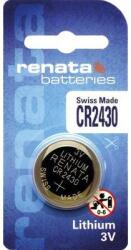 Renata CR2430 lítium gombelem, 3 V, 285 mA, Renata BR2430, DL2430, ECR2430, KCR2430, KL2430, KECR2430, LM2430 (703592) (703592)