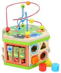 Small Foot Company Fa Golyóvezető és Kézségfejlesztő Kocka Szafari